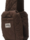 By Teddy quilted pet sling chocolate brown, imported from the UK