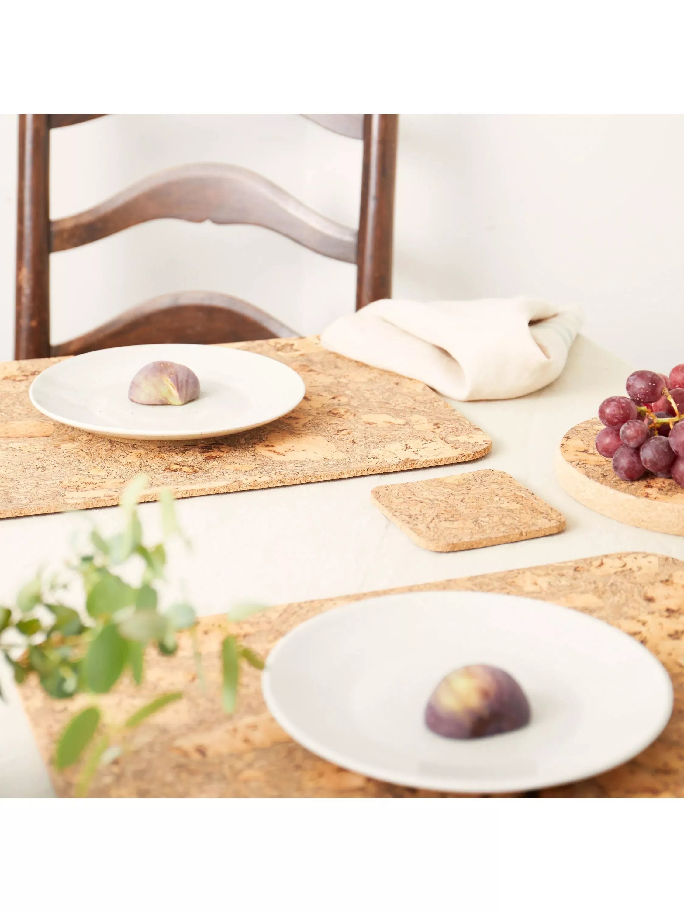 LIGA cork coasters set of 4, natural (British brand)