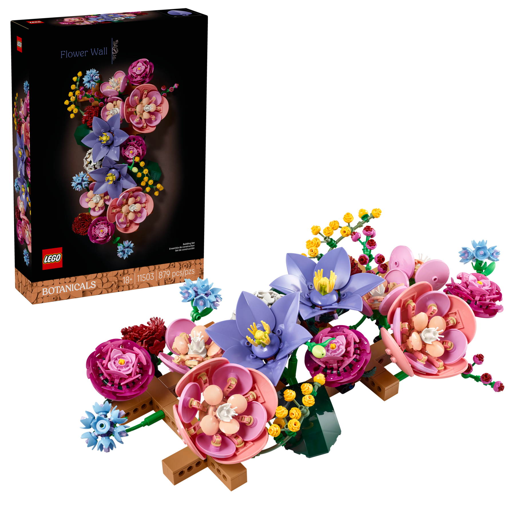 LEGO Botanicals Flower Wall building set 879 pieces, UK version