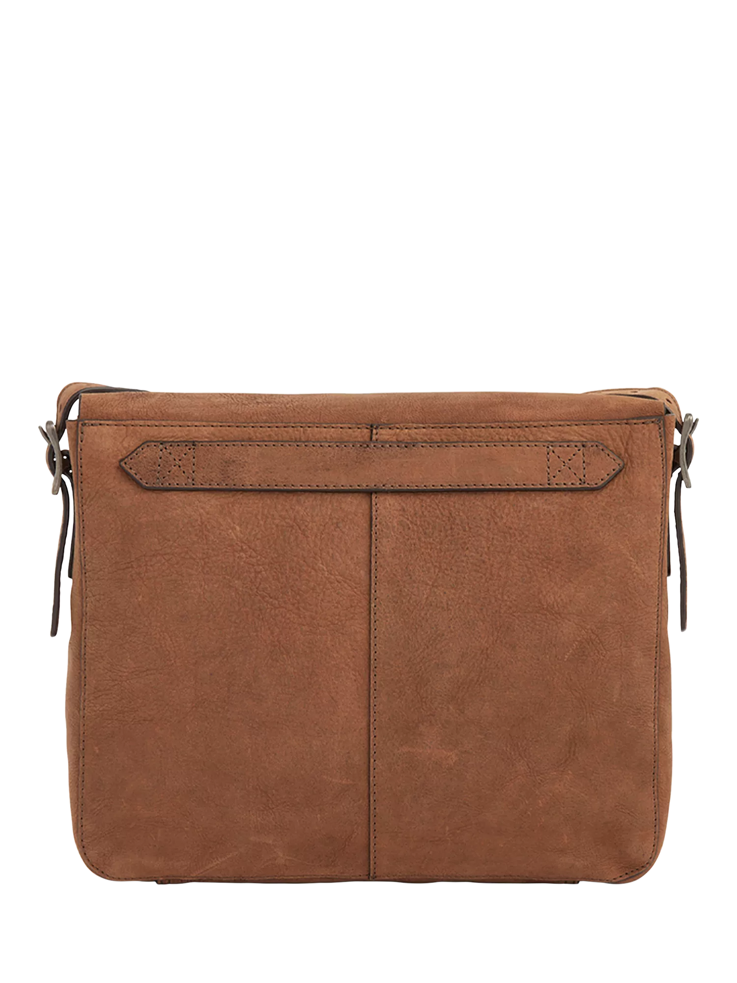 OSPREY LONDON Chocolate Leather Messenger Bag 27x31x7cm - British product