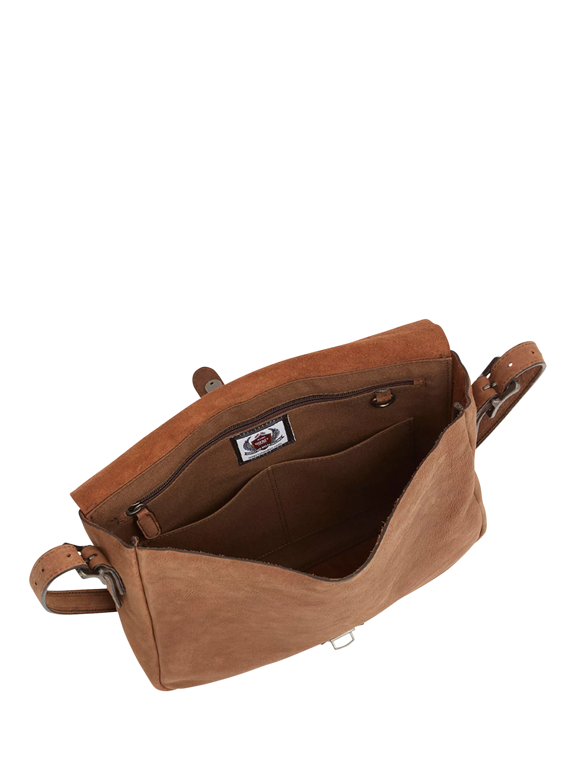 OSPREY LONDON Chocolate Leather Messenger Bag 27x31x7cm - British product