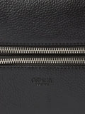 Osprey London black leather double zip small wash bag, imported from the UK