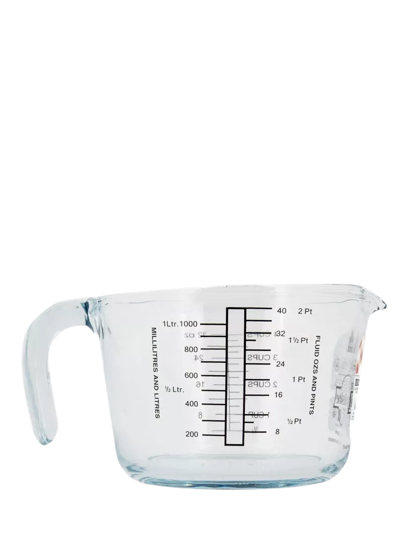 Ôcuisine glass measuring jug clear 1L - British product