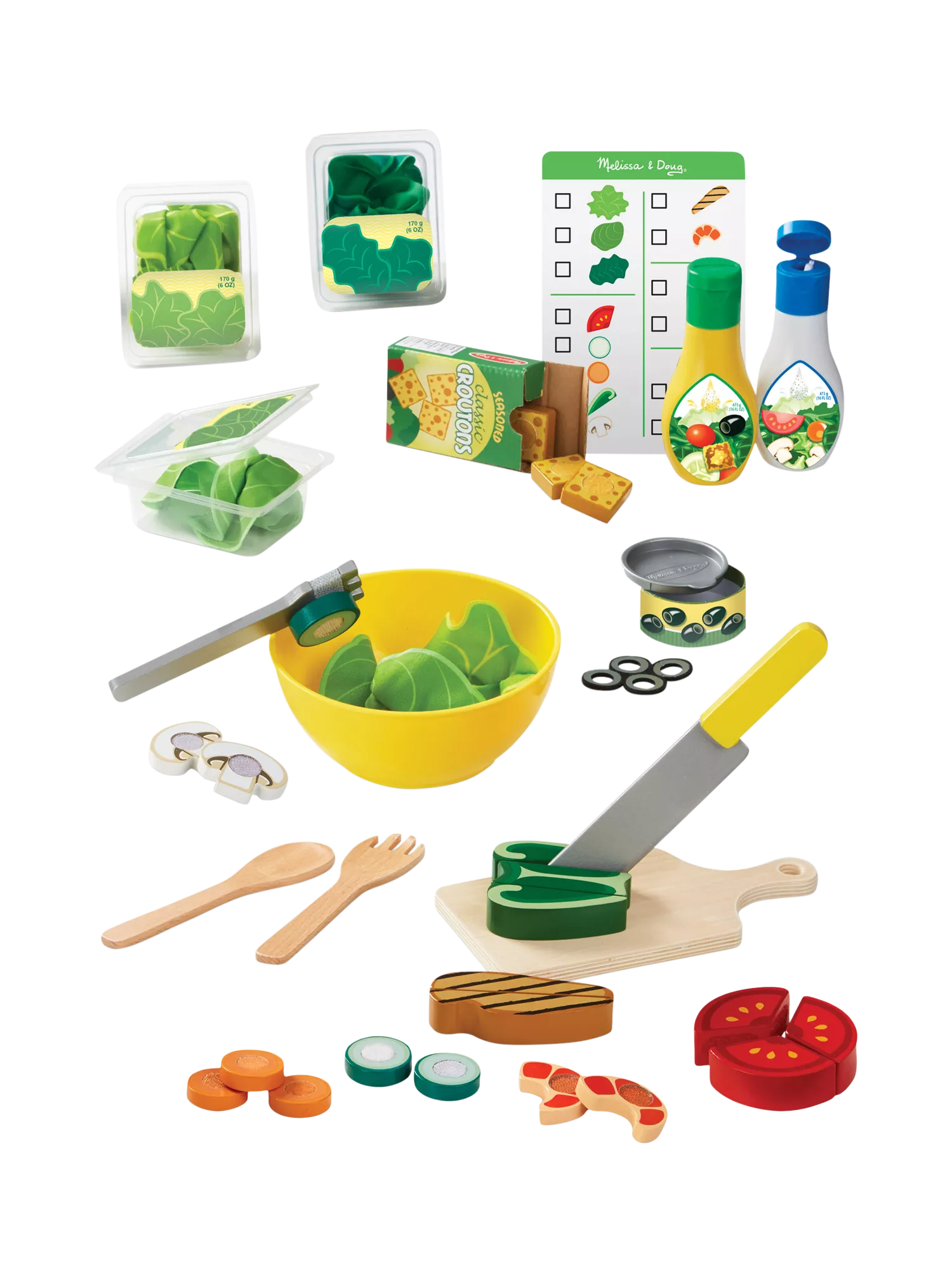 Melissa & Doug salad play set with spinner, imported from the UK