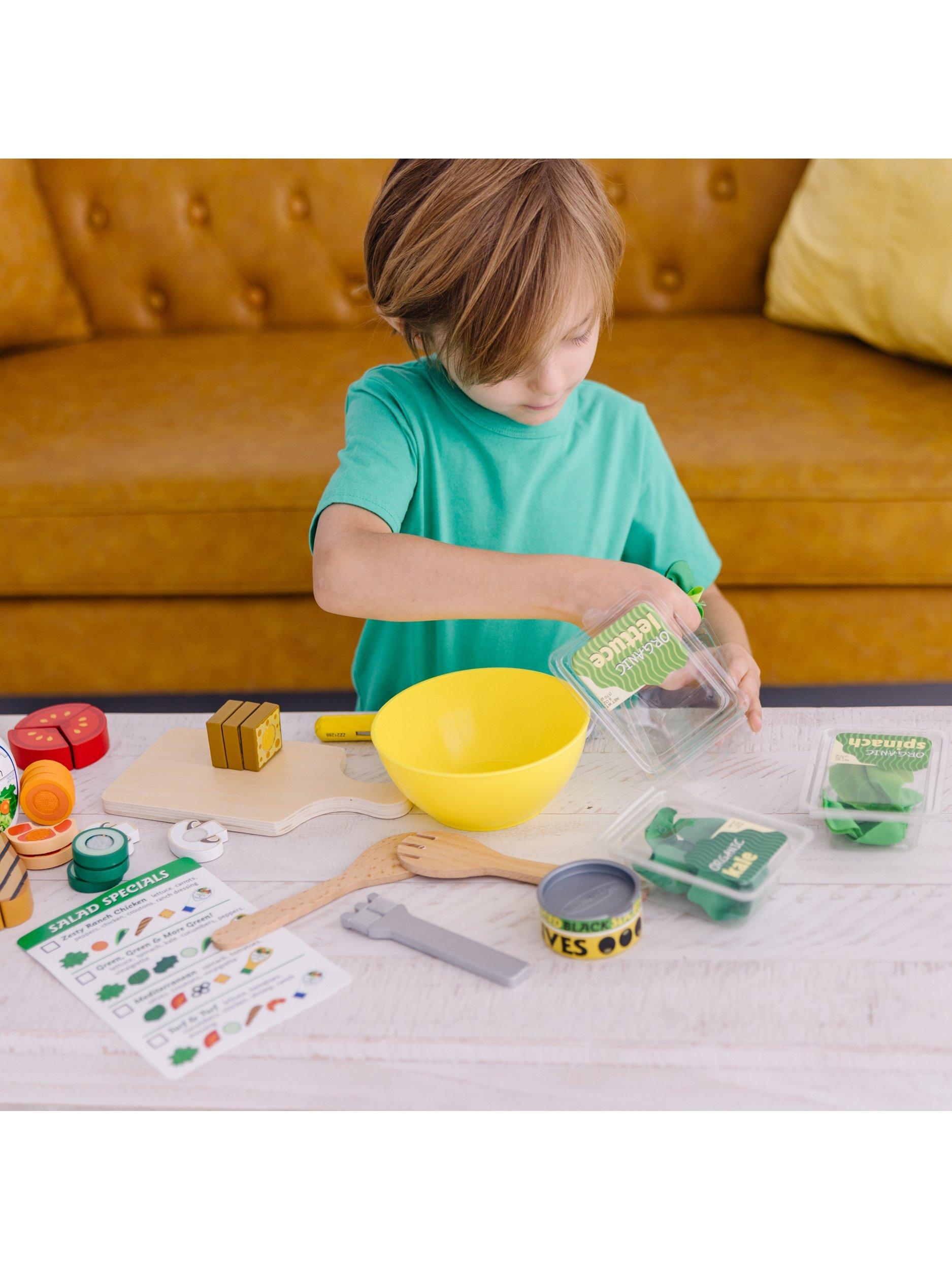 Melissa & Doug salad play set with spinner, imported from the UK