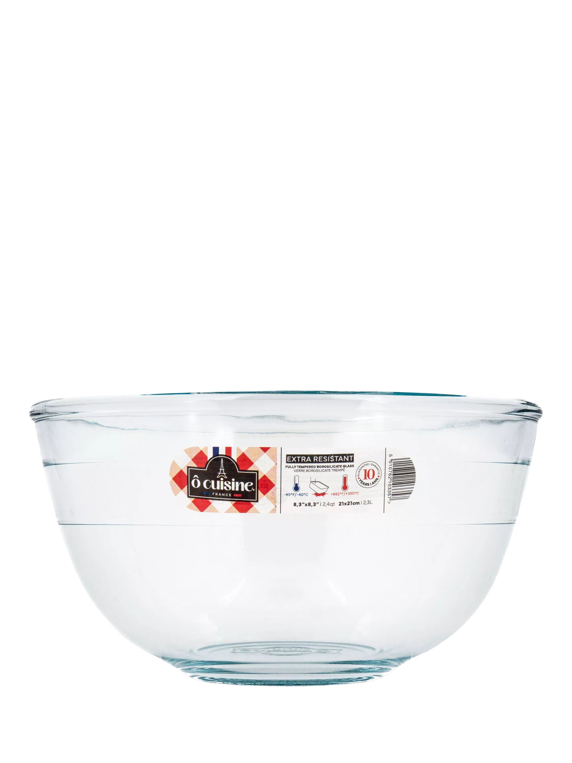 Ôcuisine glass mixing bowl clear 2.3L, UK version