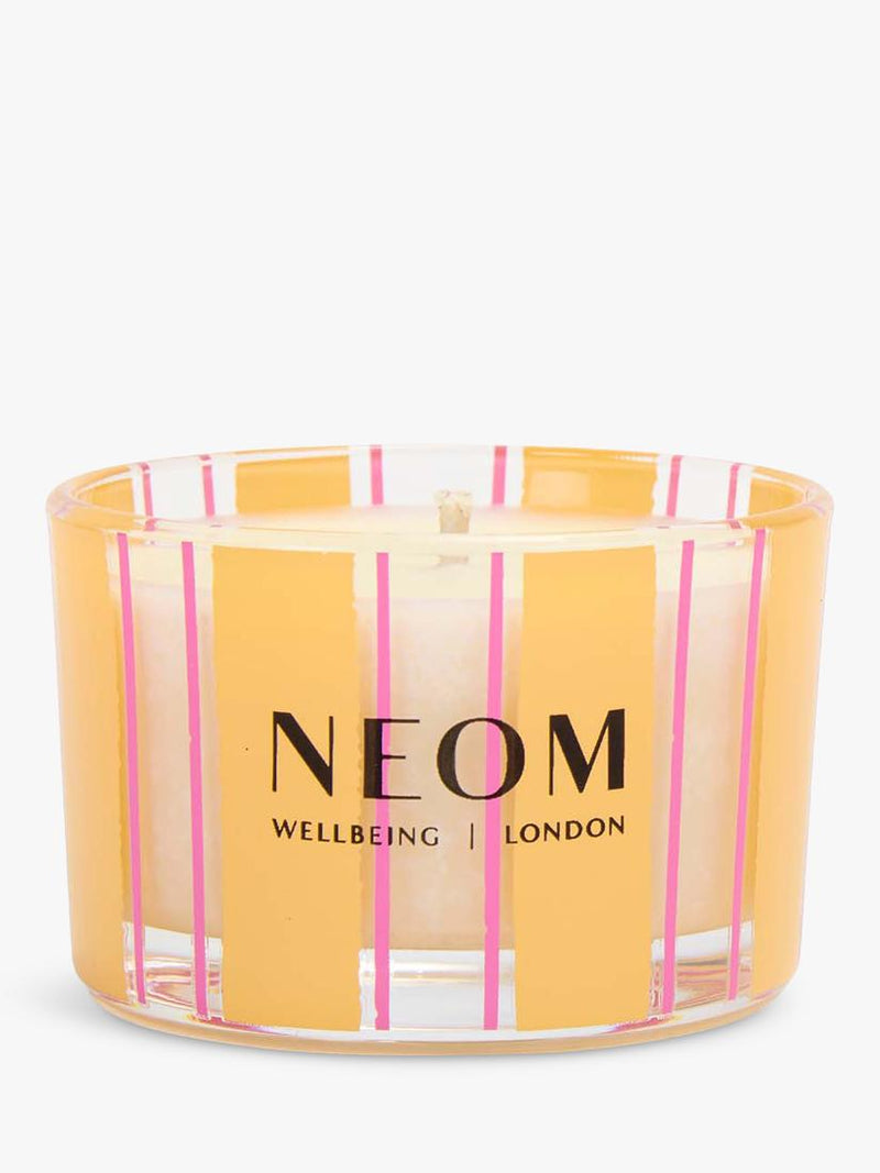 NEOM Wellbeing London Great Day Travel Candle 75g, imported from the UK