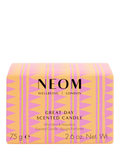 NEOM Wellbeing London Great Day Travel Candle 75g, imported from the UK