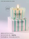 NEOM Wellbeing London Squeeze The Day travel candle 75g, UK version