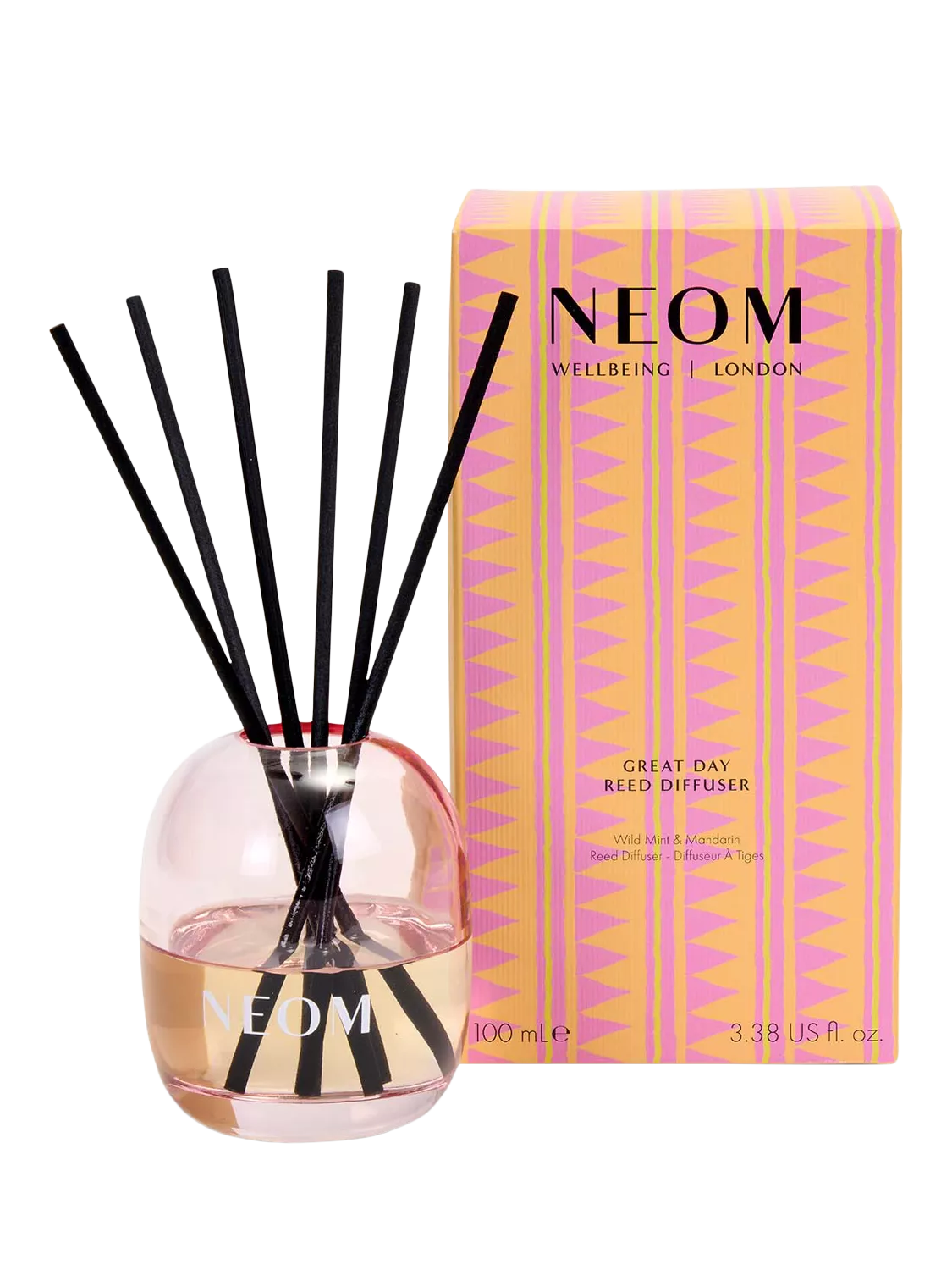 NEOM Wellbeing London Great Day reed diffuser 100ml, imported from the UK