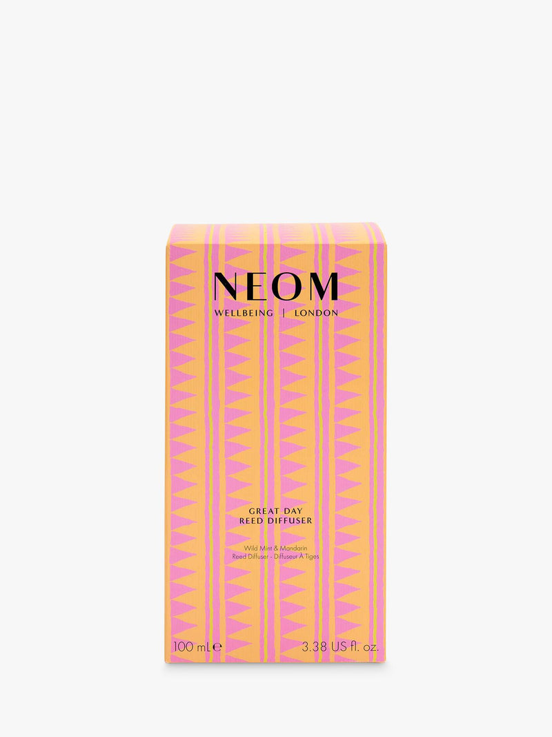 NEOM Wellbeing London Great Day reed diffuser 100ml, imported from the UK