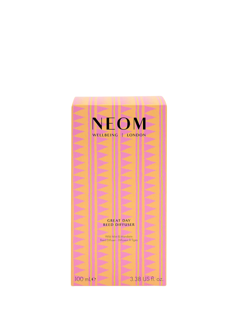 NEOM Wellbeing London Great Day reed diffuser 100ml, imported from the UK