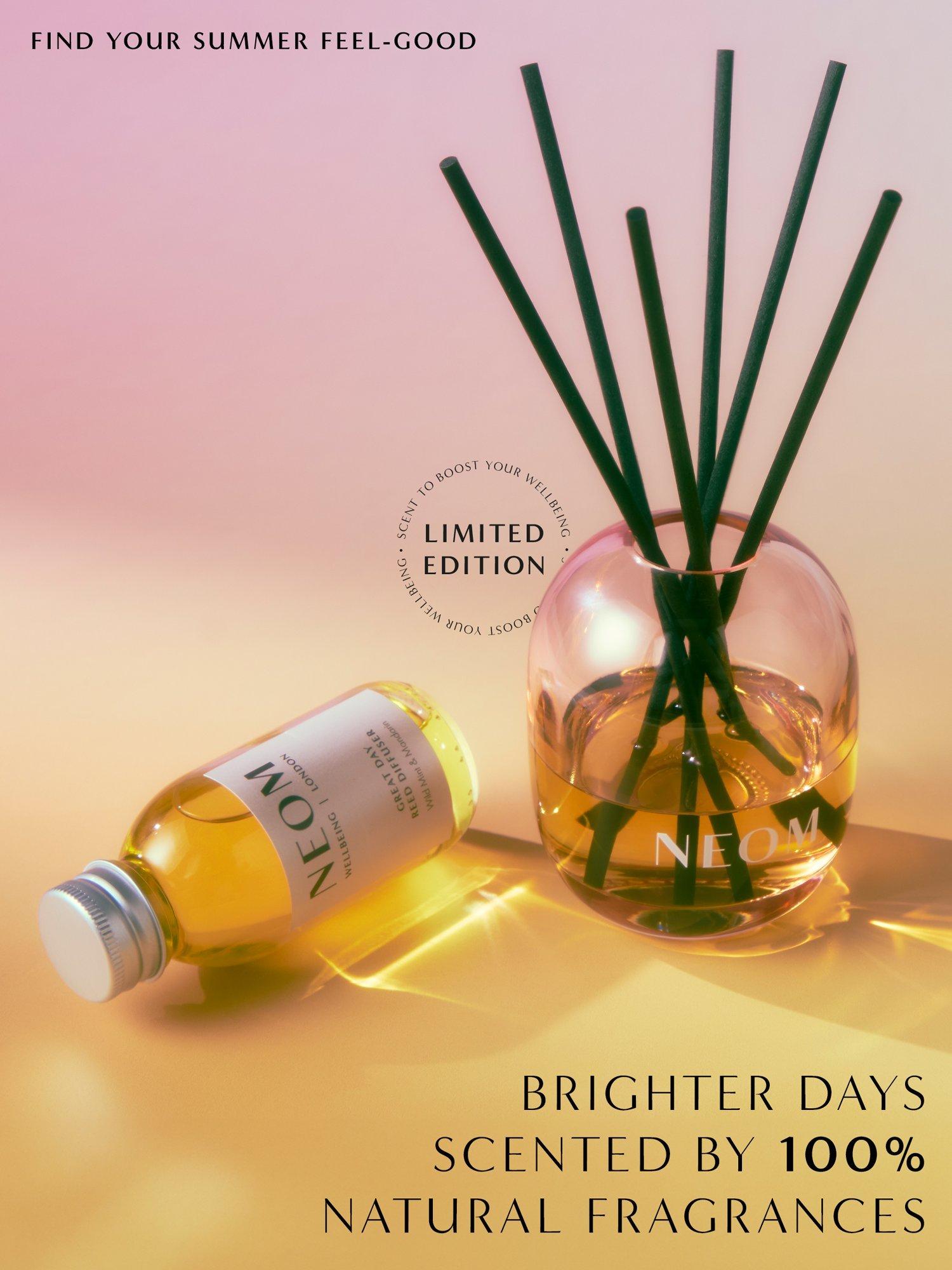 NEOM Wellbeing London Great Day reed diffuser 100ml, imported from the UK