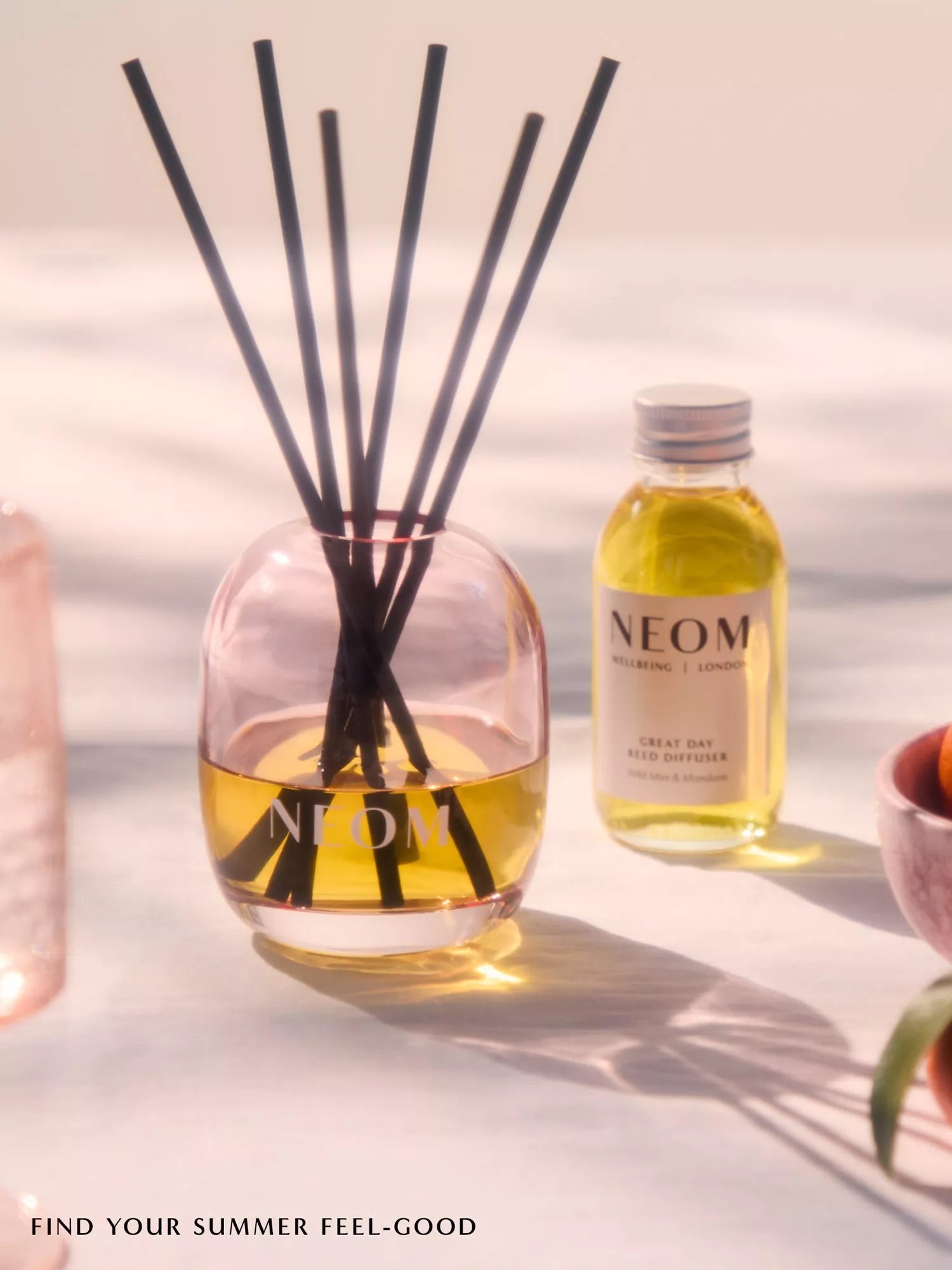 NEOM Wellbeing London Great Day reed diffuser 100ml, imported from the UK