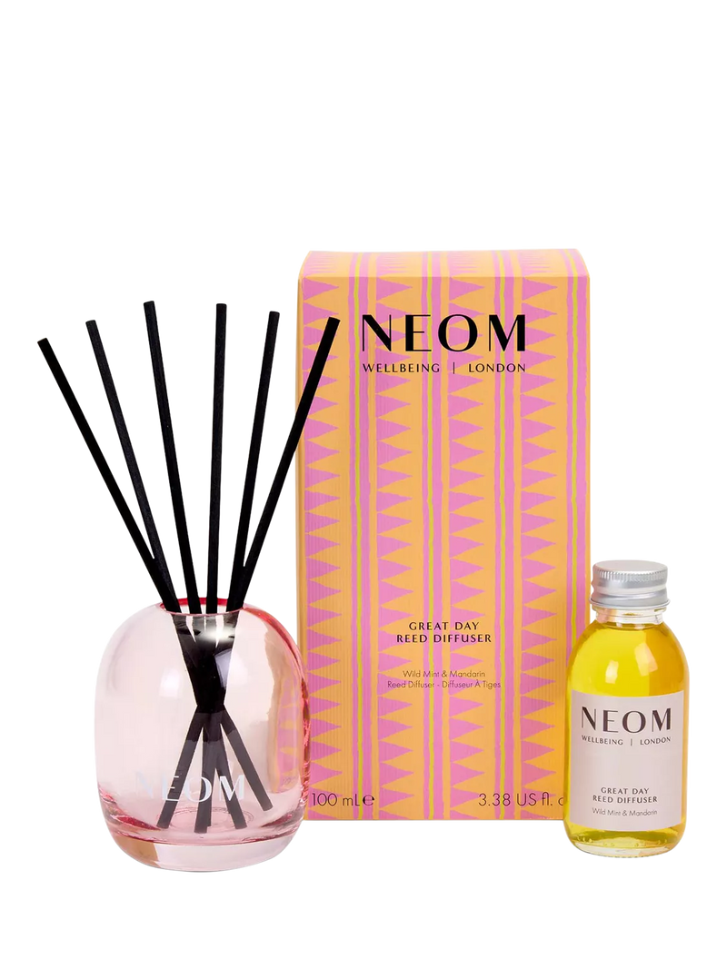 NEOM Wellbeing London Great Day reed diffuser 100ml, imported from the UK