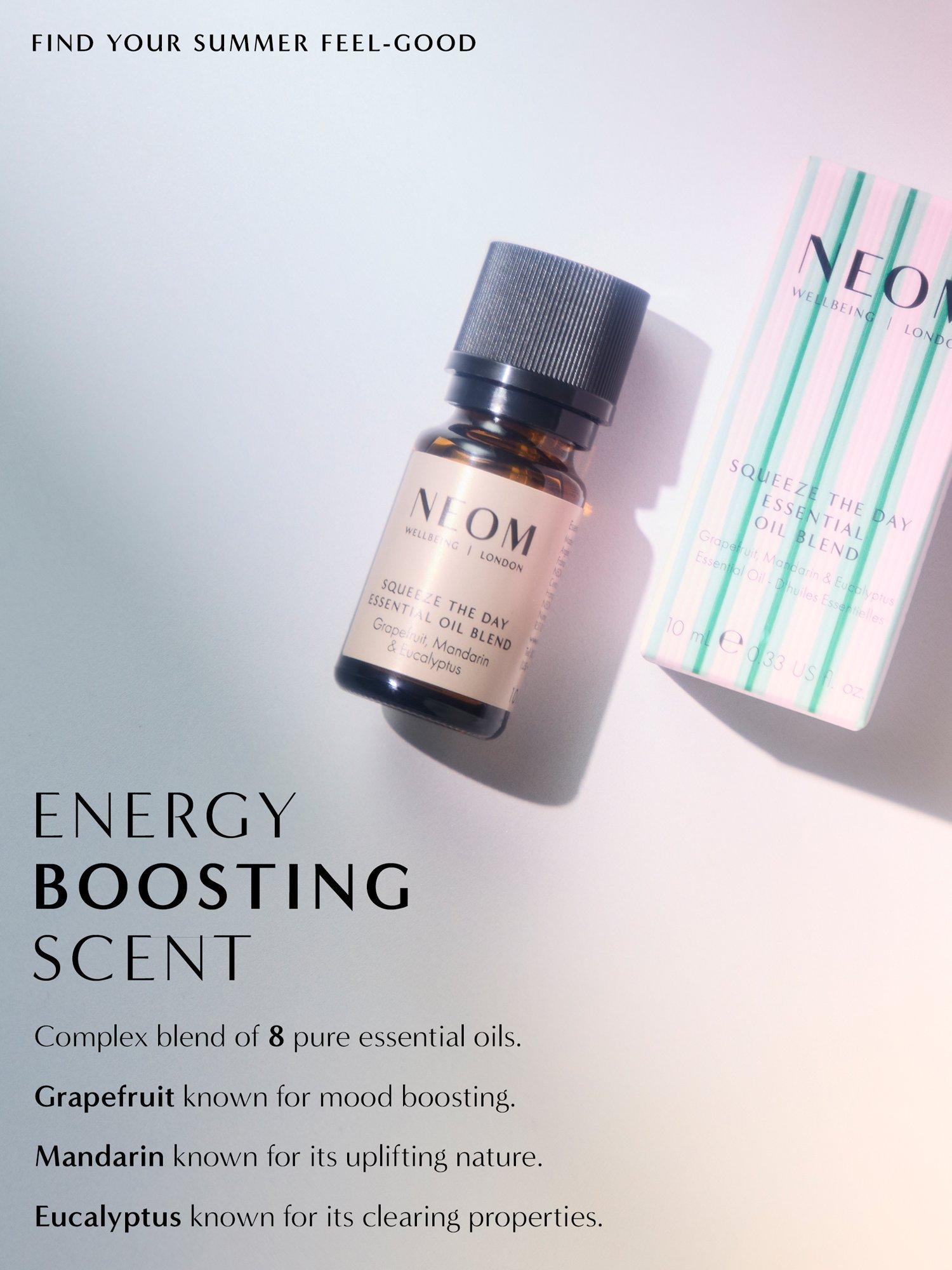 NEOM Wellbeing London Squeeze The Day essential oil blend 10ml, UK version