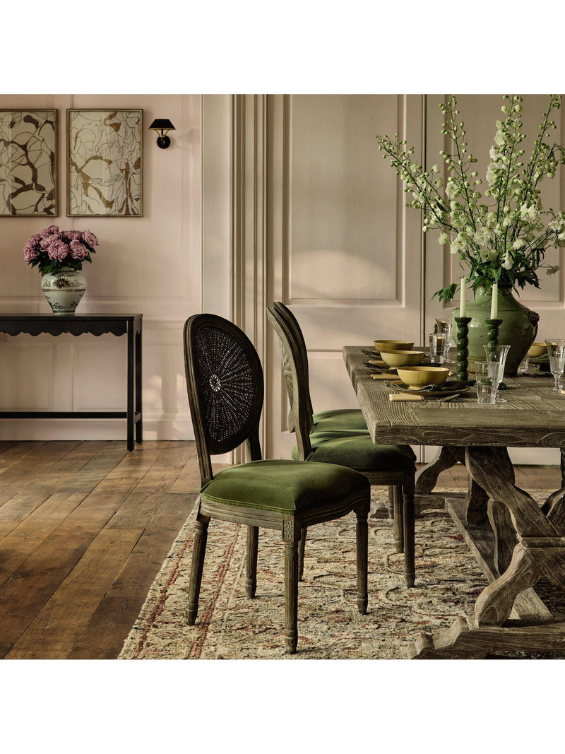 OKA dining chair velvet upholstered, UK version