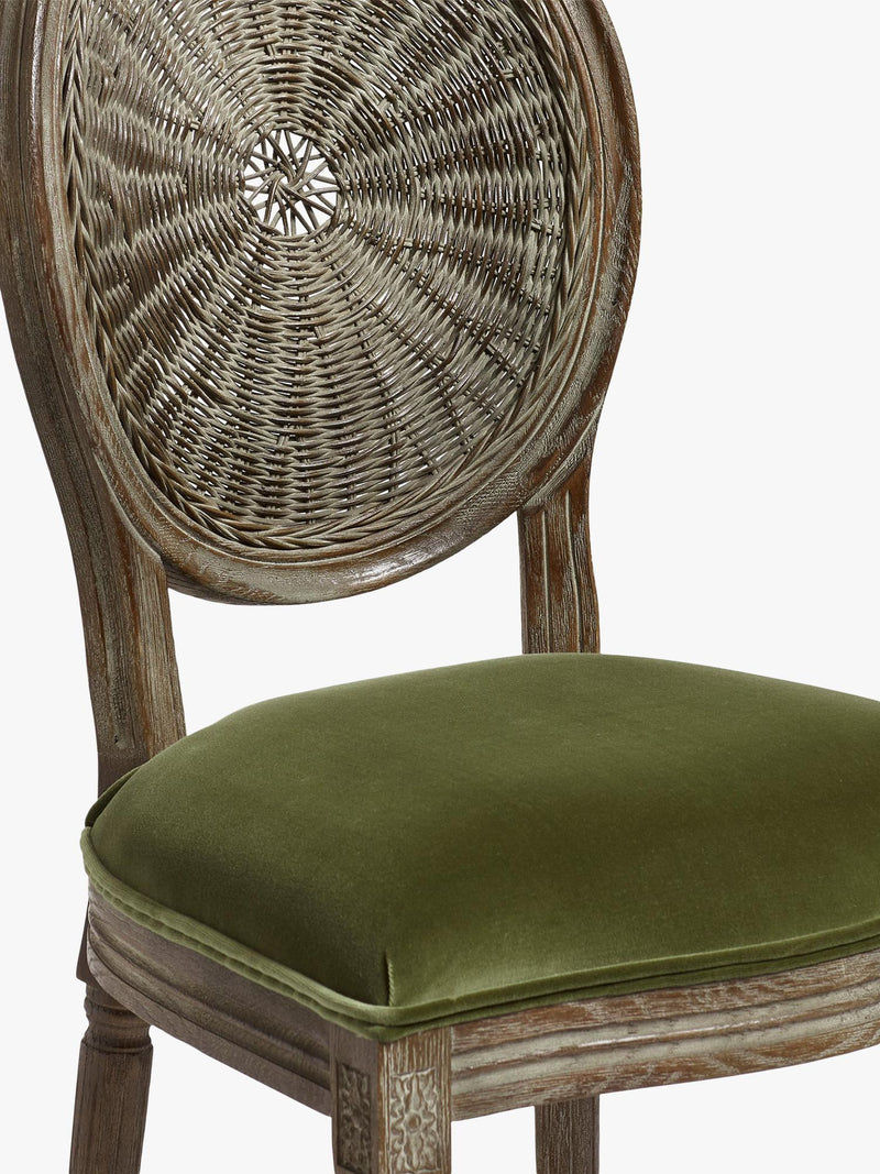 OKA dining chair velvet upholstered, UK version