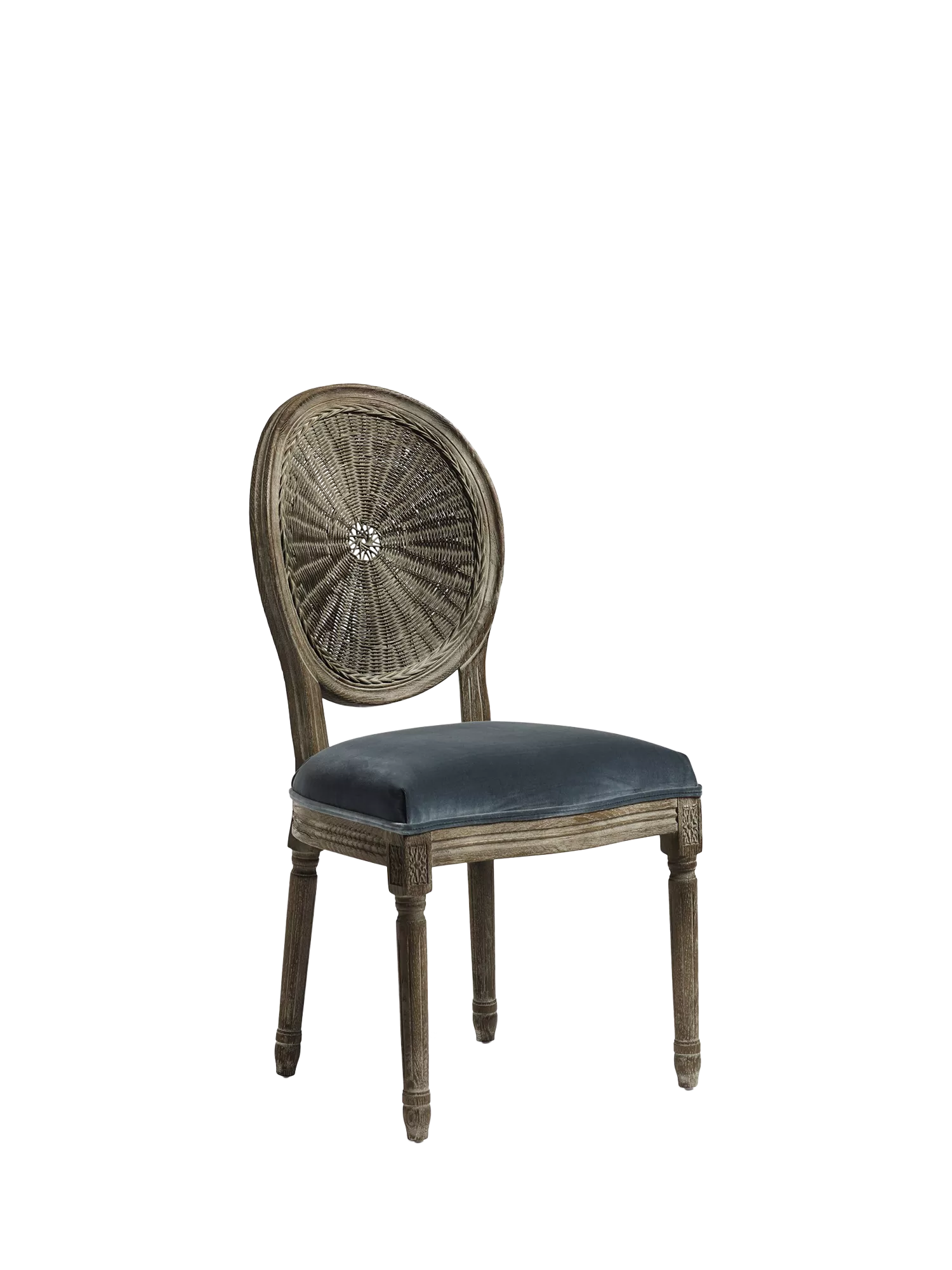 OKA Washakie Velvet Upholstered Dining Chair