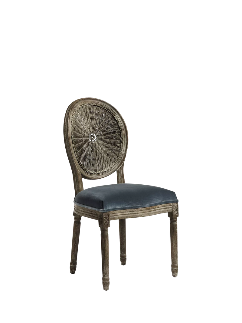 OKA Washakie Velvet Upholstered Dining Chair