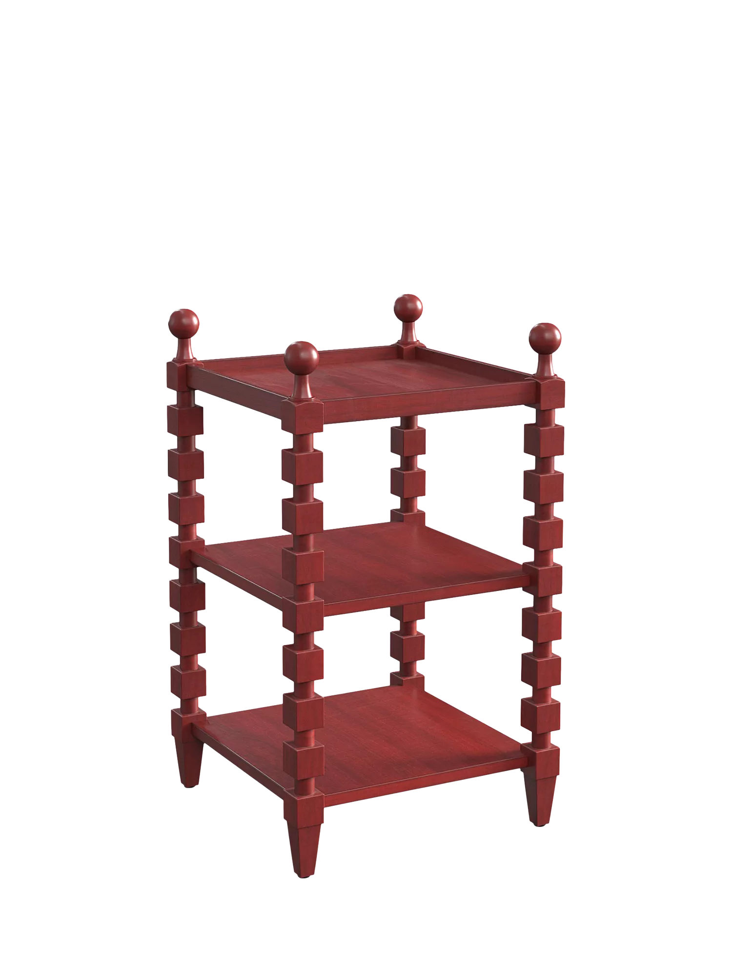 OKA Huxley side table brushed red large, UK version