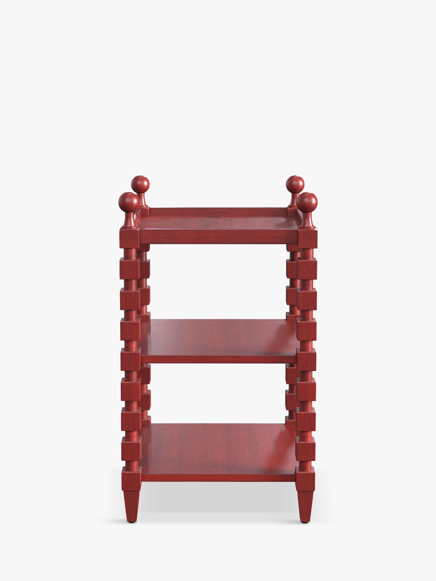 OKA Huxley side table brushed red large, UK version