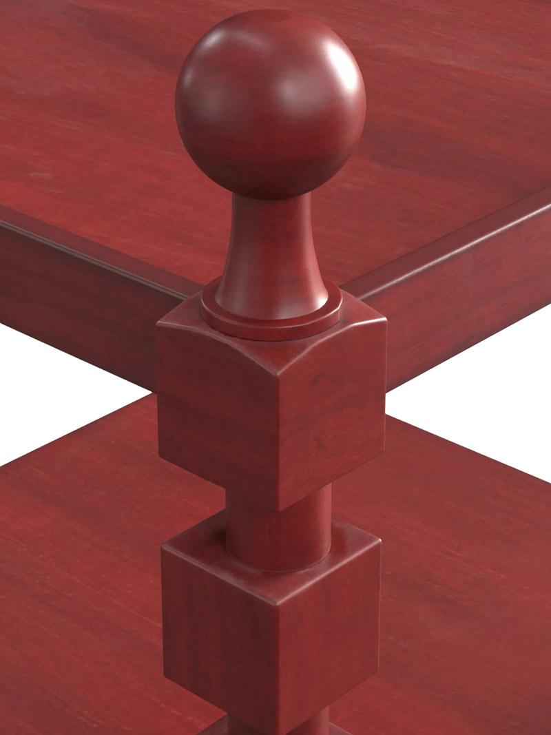 OKA Huxley side table brushed red large, UK version