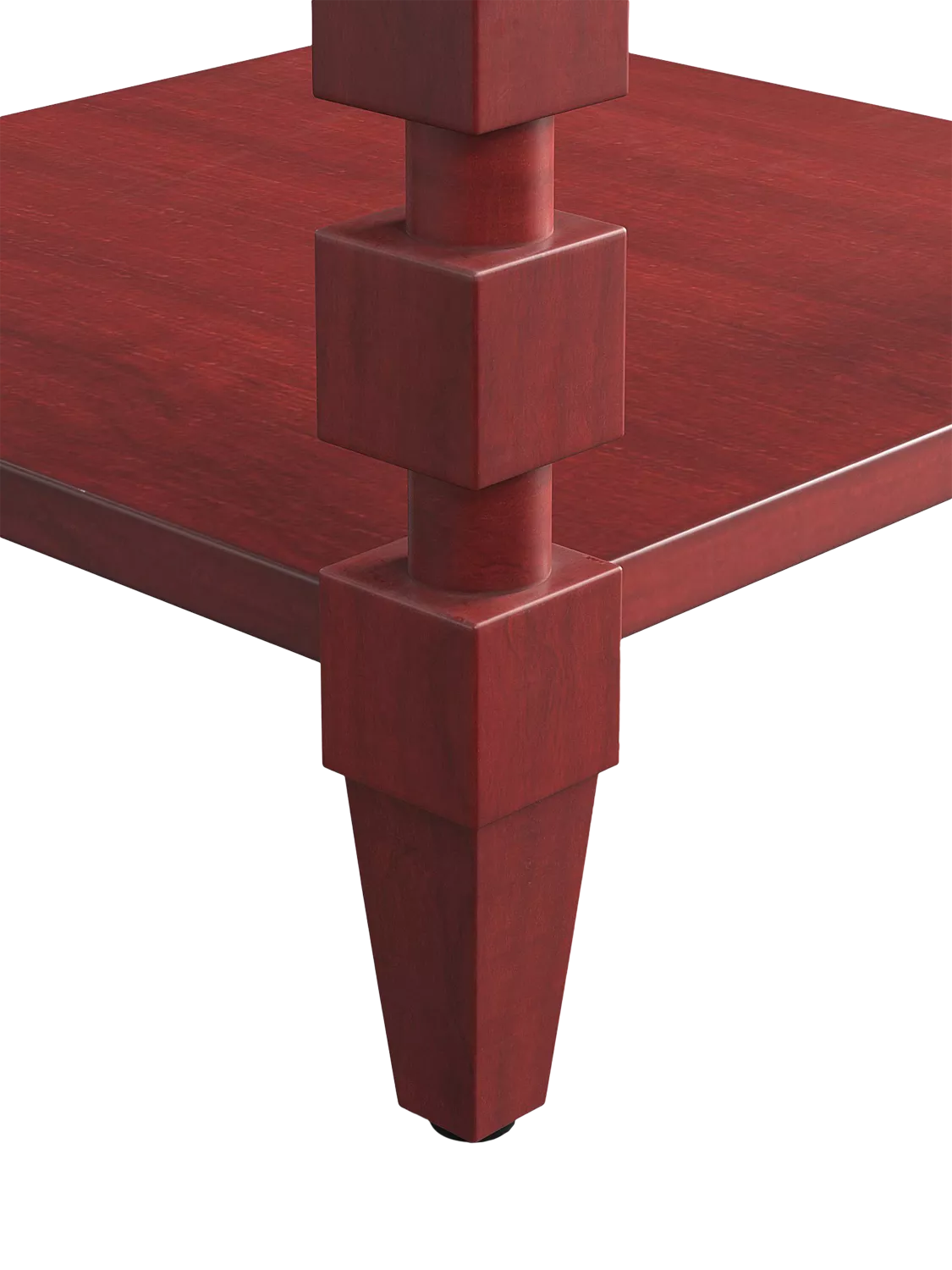 OKA Huxley side table brushed red large, UK version