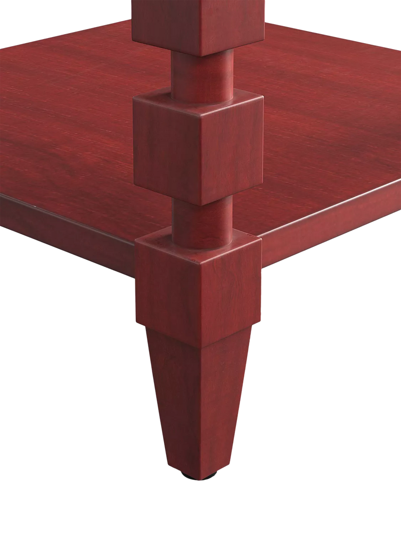 OKA Huxley side table brushed red large, UK version