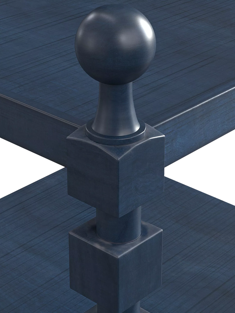 OKA Huxley side table in Pure Indigo (British brand)