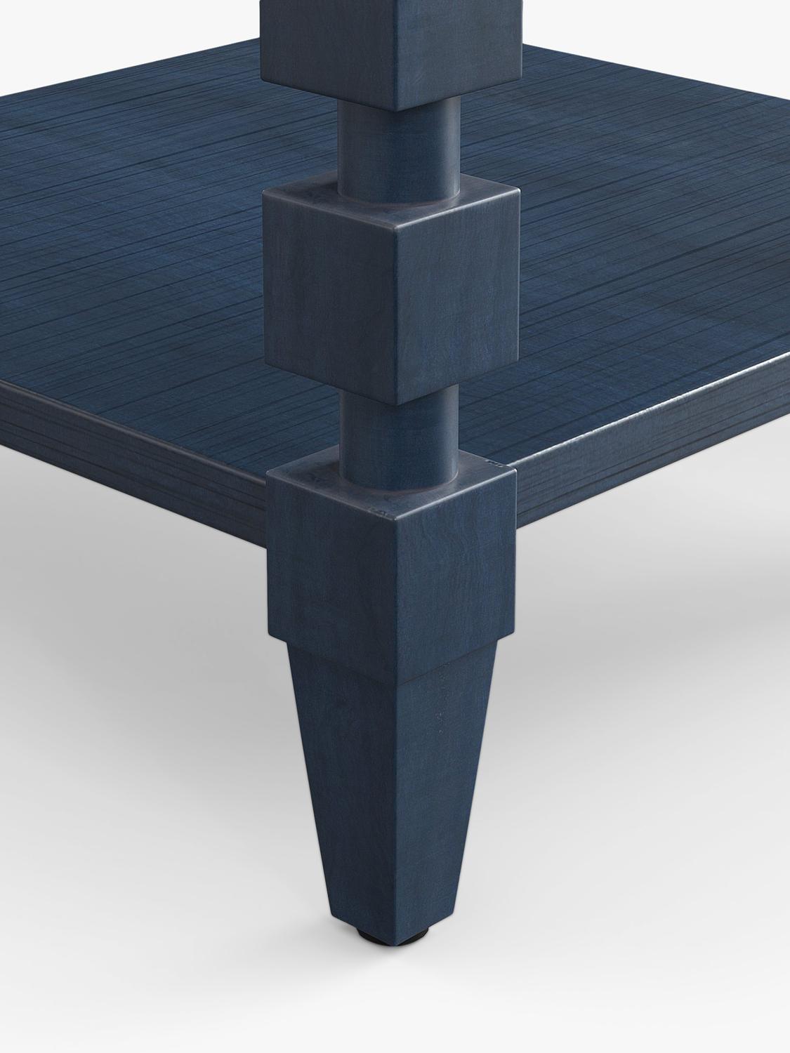 OKA Huxley side table in Pure Indigo (British brand)