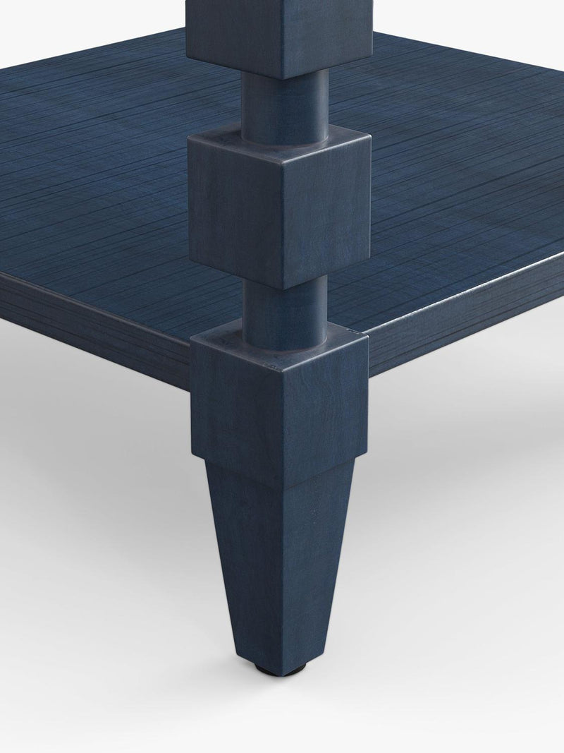 OKA Huxley side table in Pure Indigo (British brand)