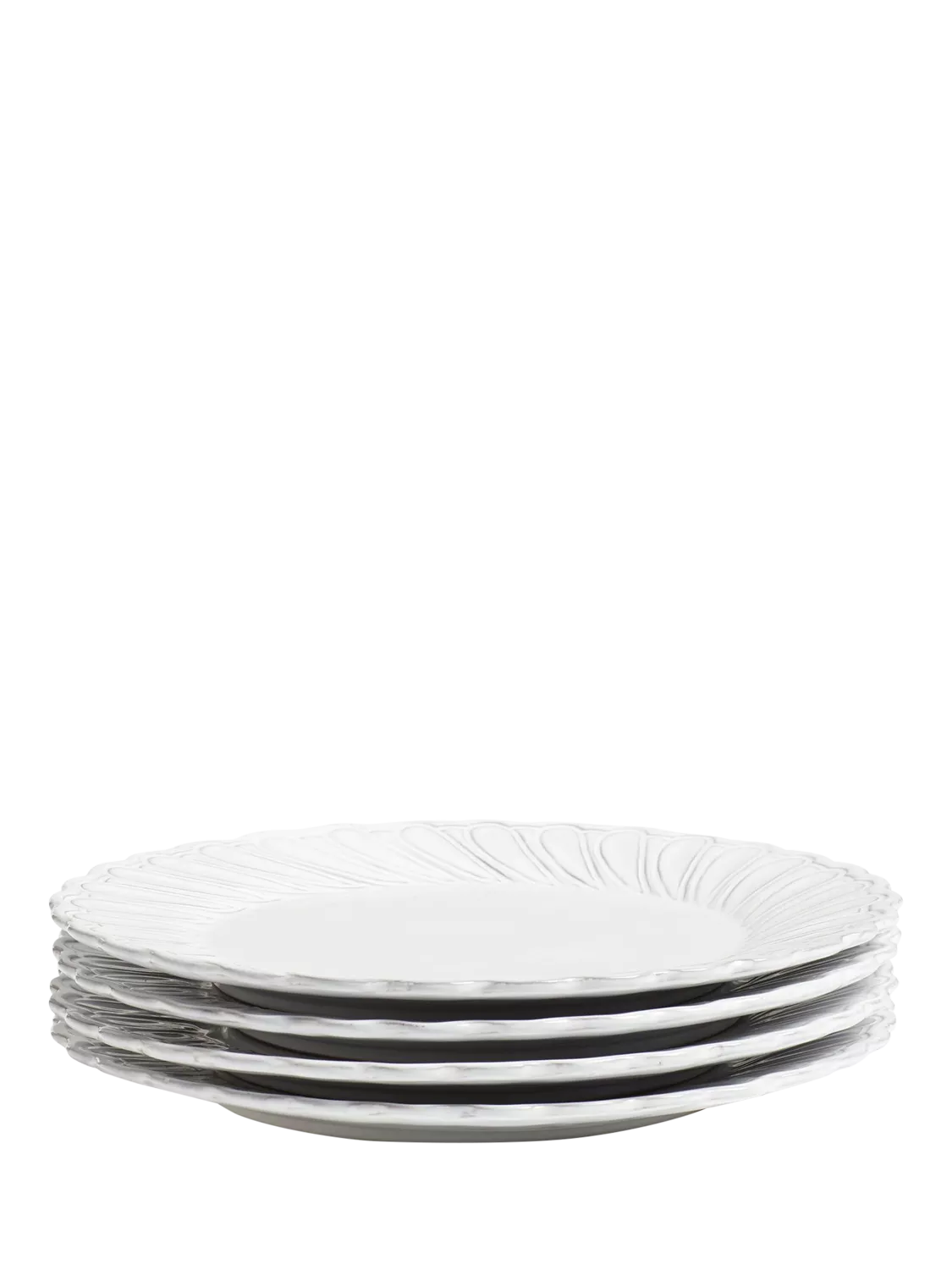 OKA Nephele dinner plates set of 4 29cm white ceramic, UK version