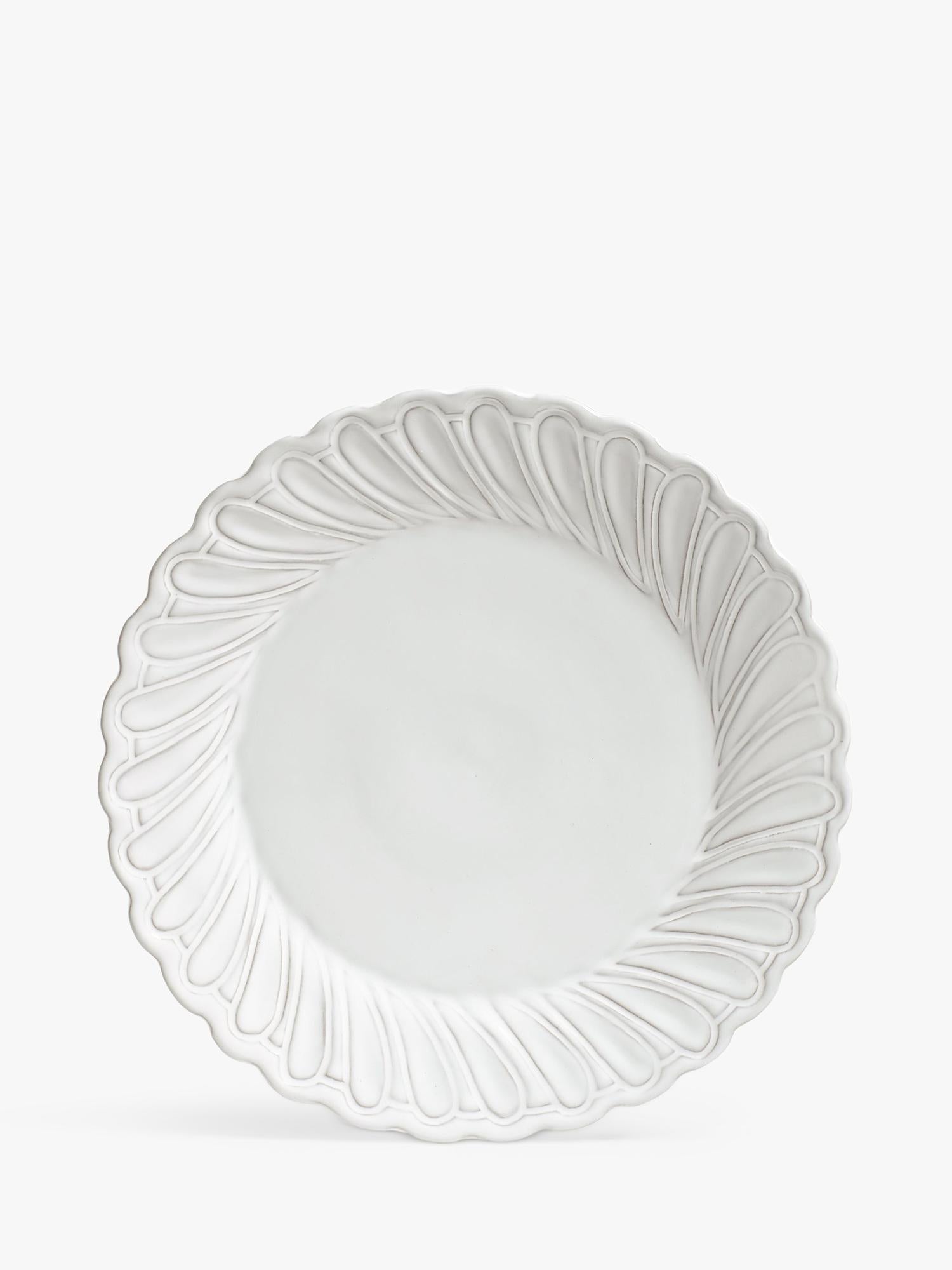 OKA Nephele dinner plates set of 4 29cm white ceramic, UK version