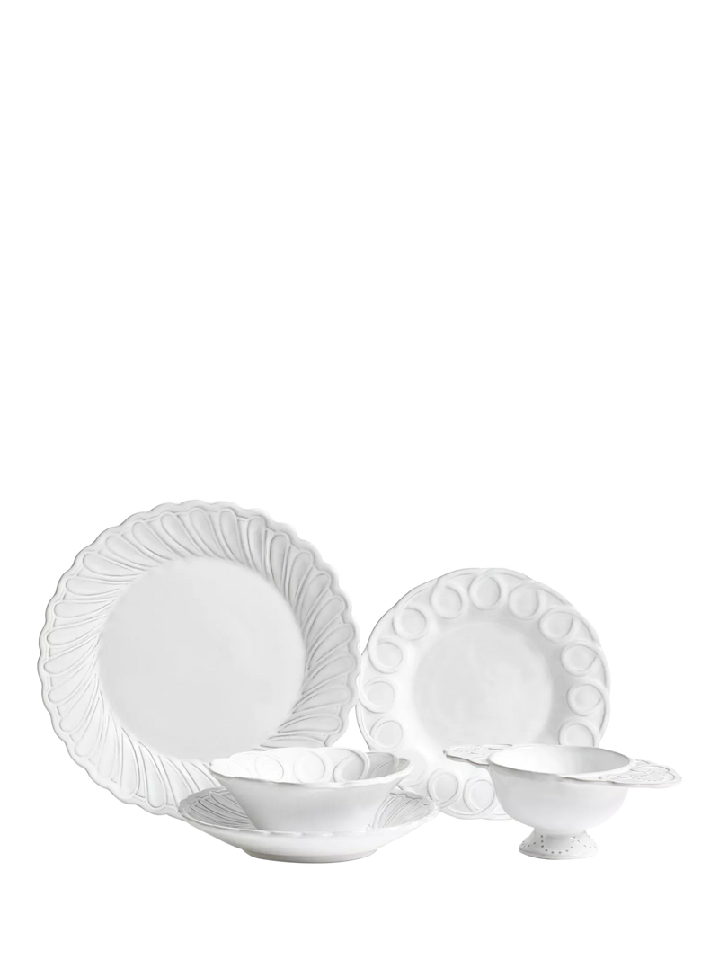 OKA Nephele dinner plates set of 4 29cm white ceramic, UK version