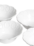OKA Nephele white cereal bowl set 15cm, imported from the UK