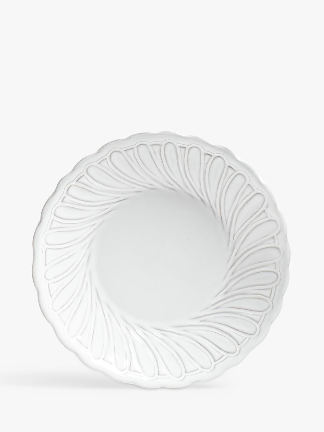 OKA Nephele ceramic pasta bowl set of 4 white 23cm, UK version