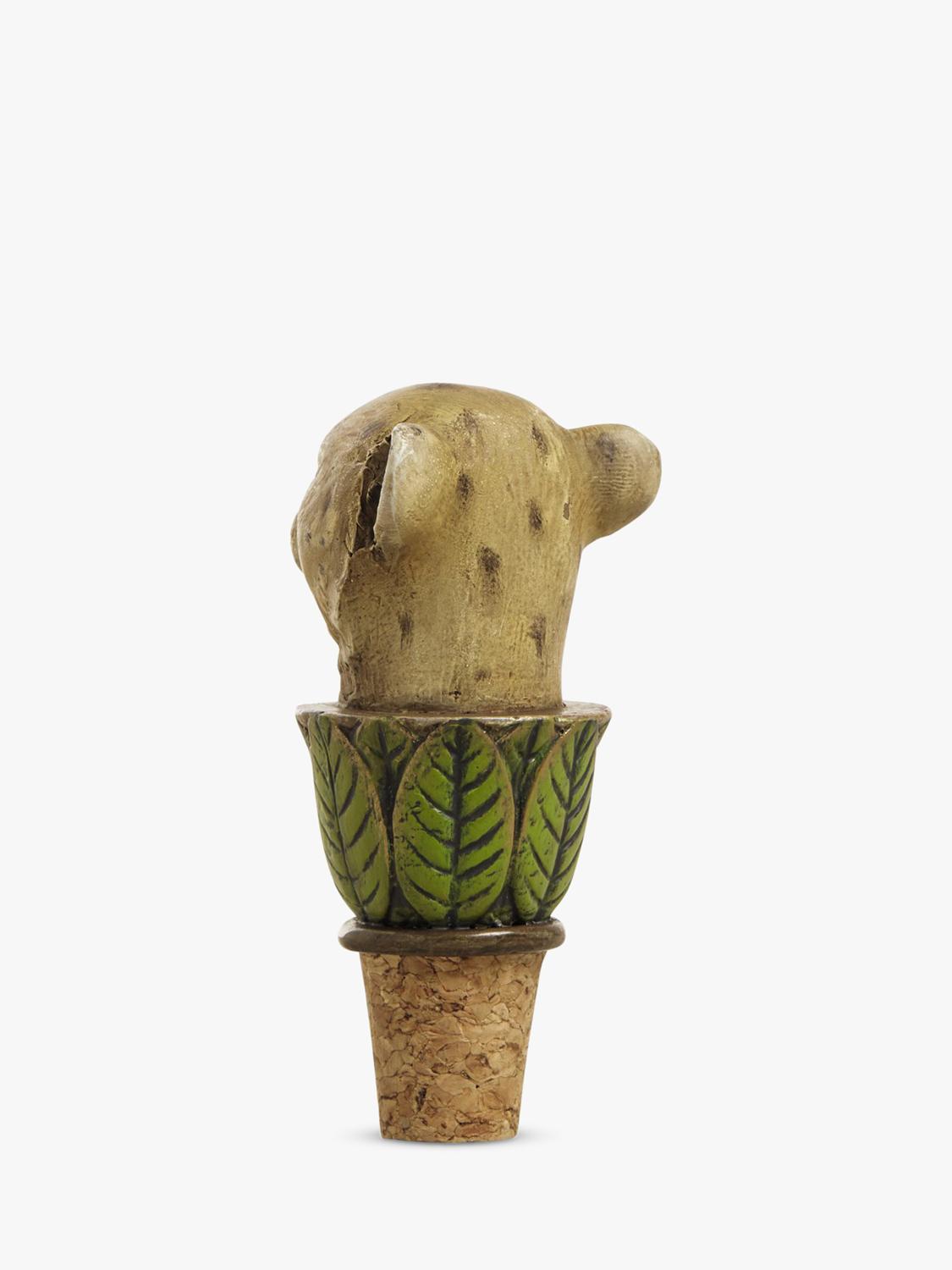 OKA leopard bottle stoppers set of 2 green, UK version