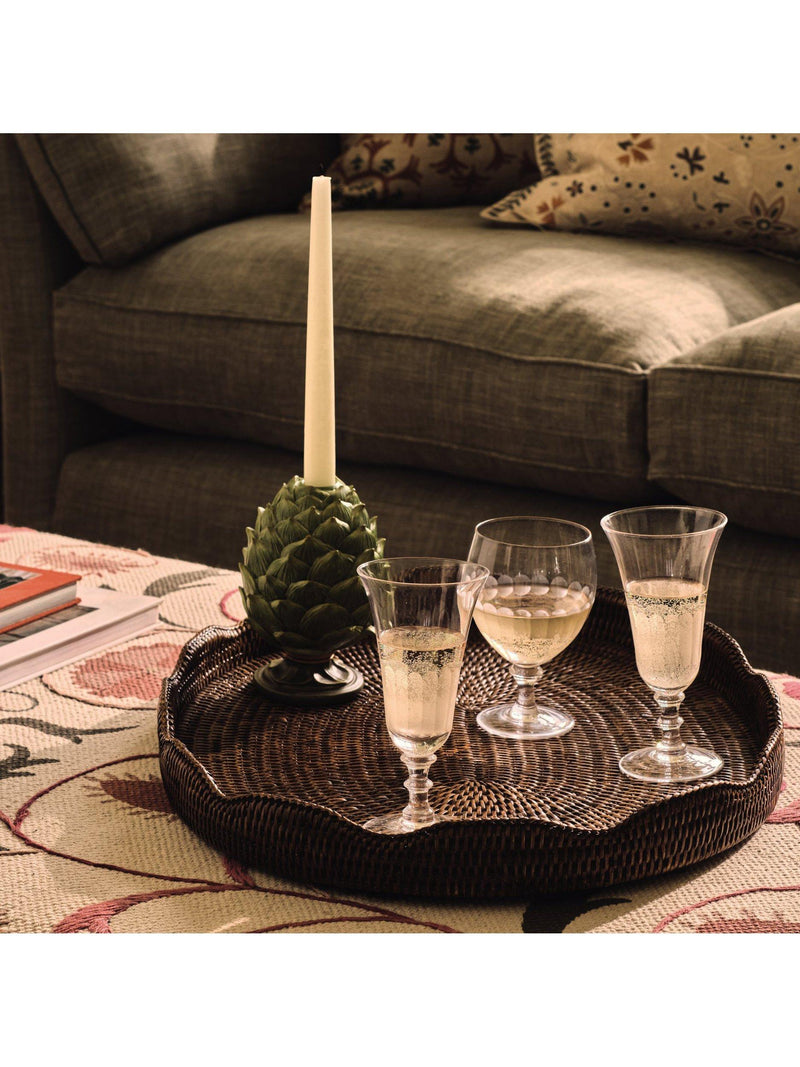 OKA artichoke candle holders set of two green - British product