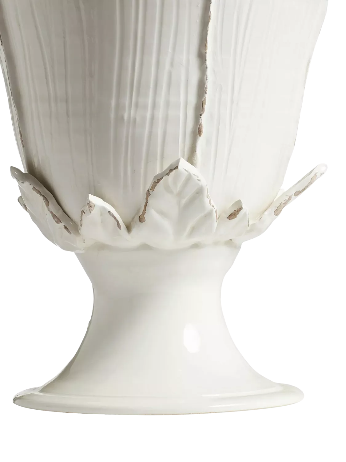 OKA Pampe low footed petal ceramic vase H42cm (British brand)