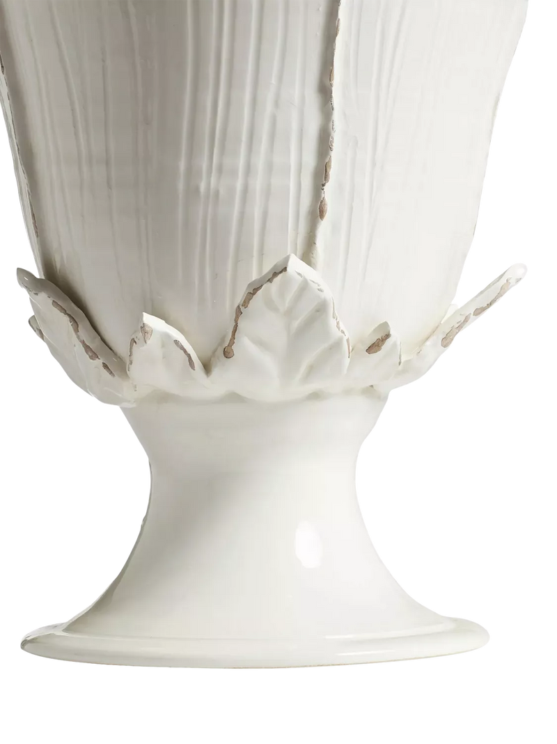 OKA Pampe low footed petal ceramic vase H42cm (British brand)