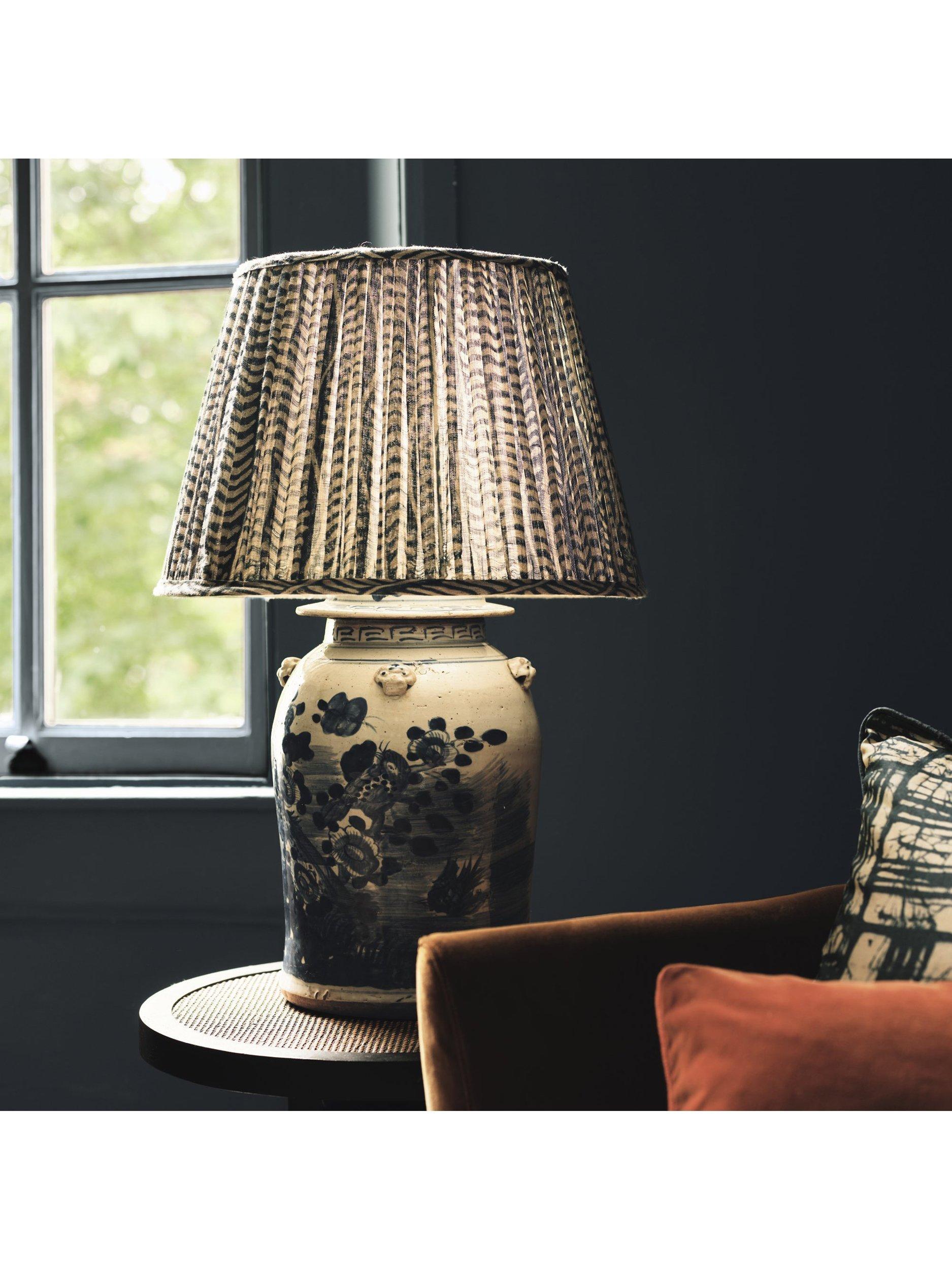 OKA ceramic table lamp base blue (British brand)