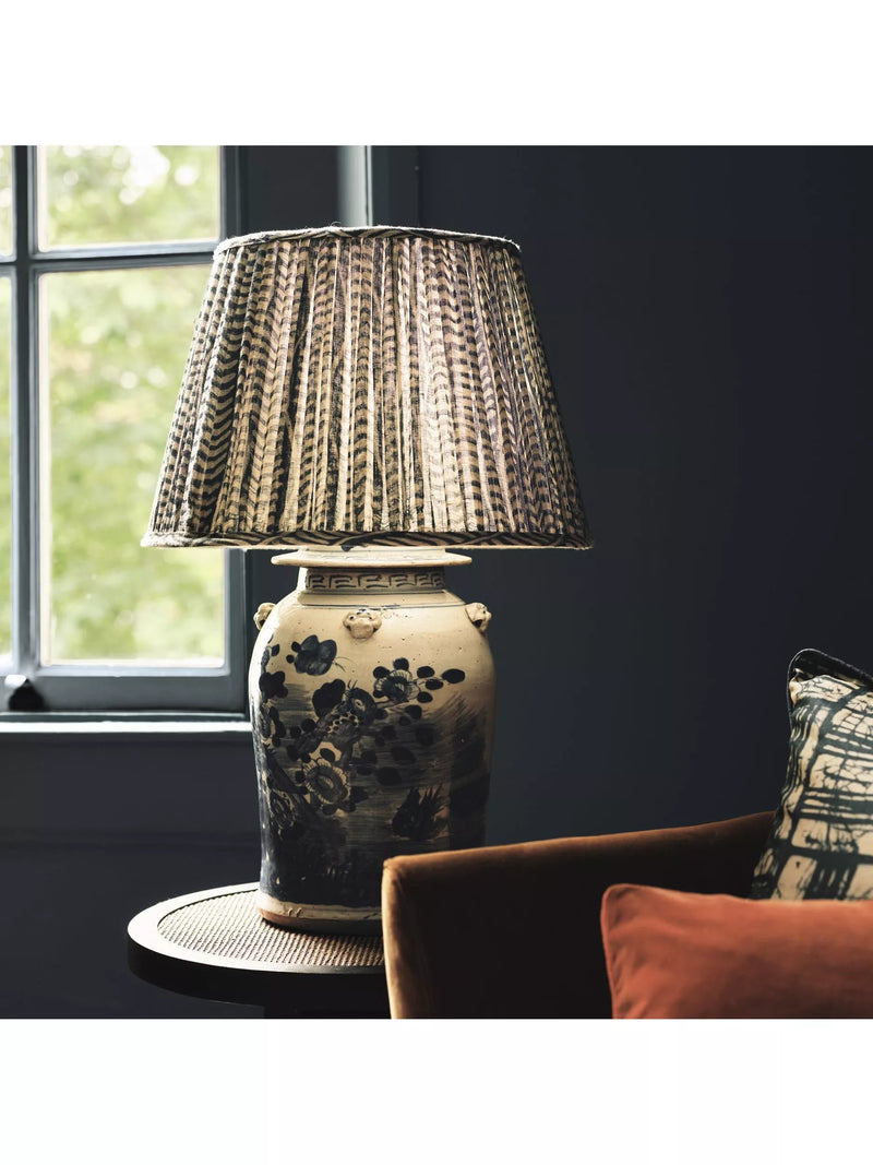 OKA ceramic table lamp base blue (British brand)