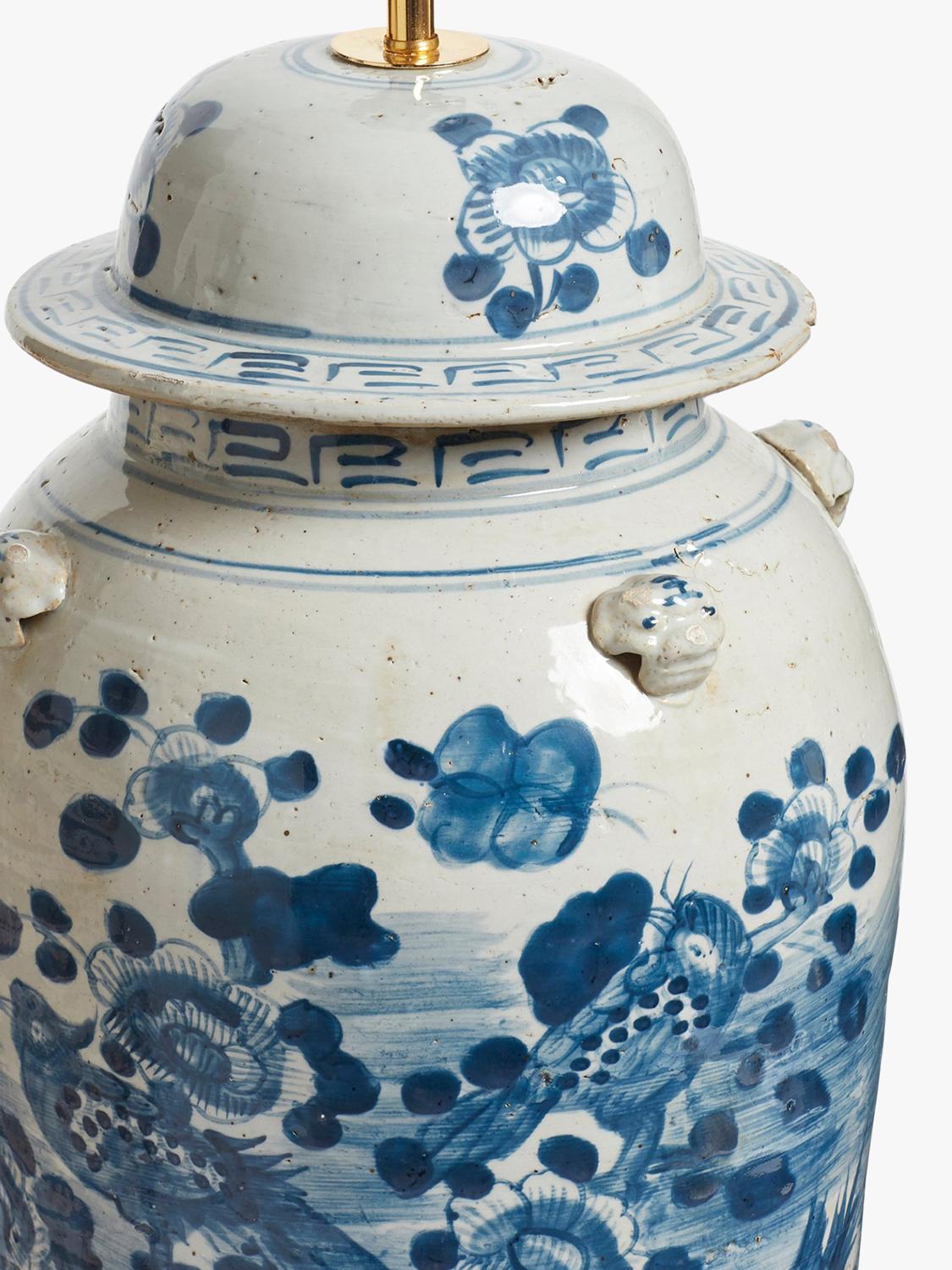 OKA ceramic table lamp base blue (British brand)
