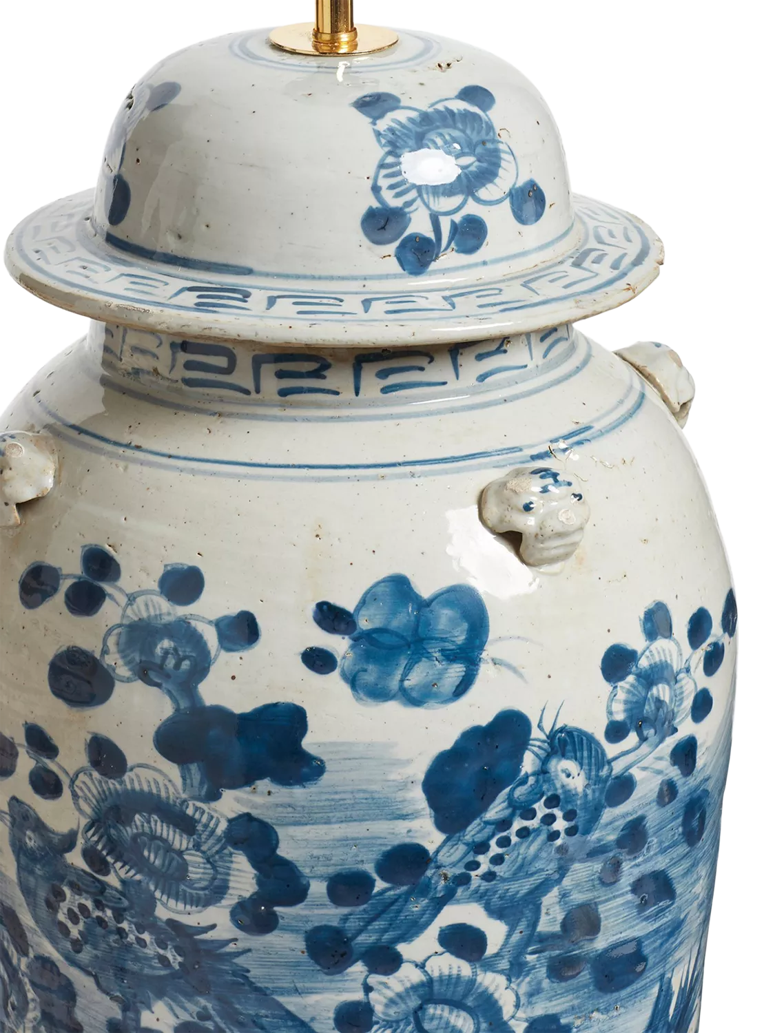 OKA ceramic table lamp base blue (British brand)