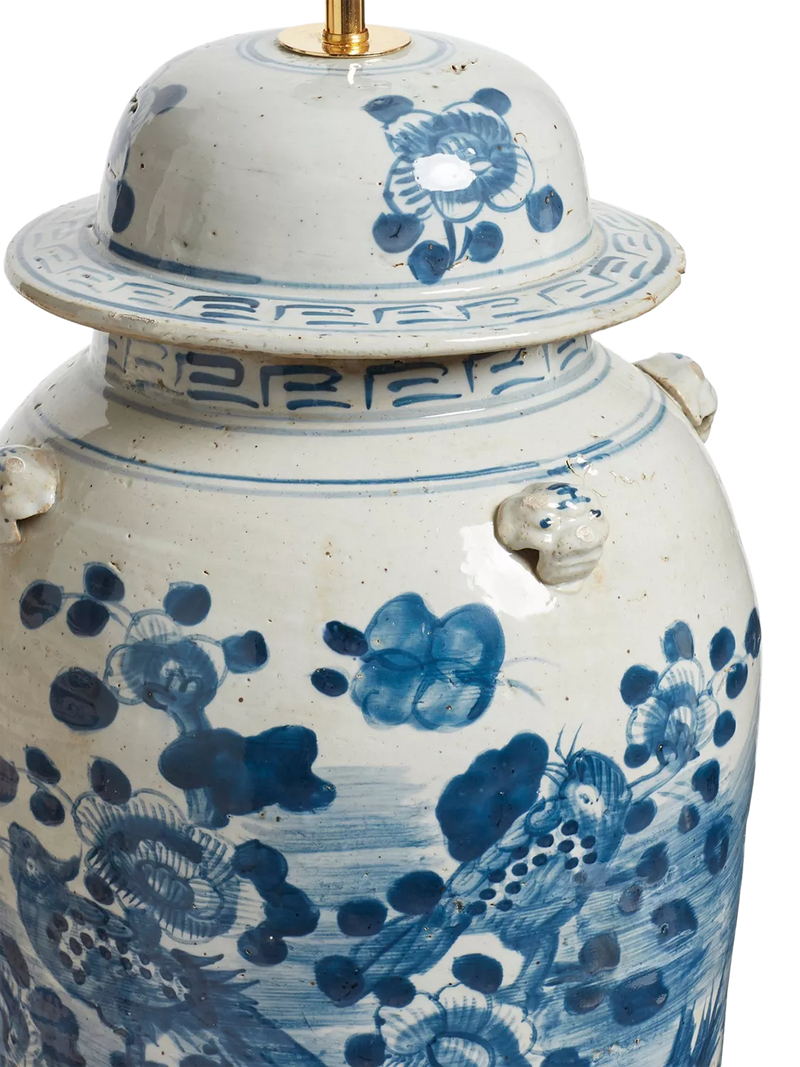 OKA ceramic table lamp base blue (British brand)