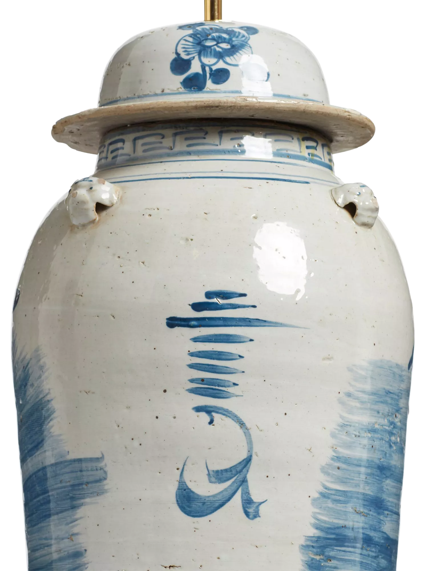 OKA ceramic table lamp base blue (British brand)