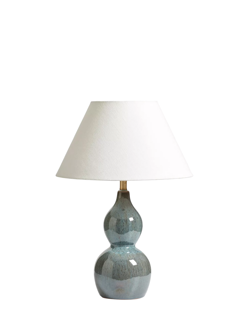OKA Kalinda ceramic table lamp base in celadon (British brand)