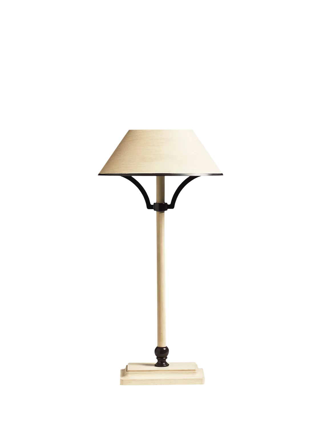 OKA Mini Grisewood rechargeable table lamp vellum, imported from the UK