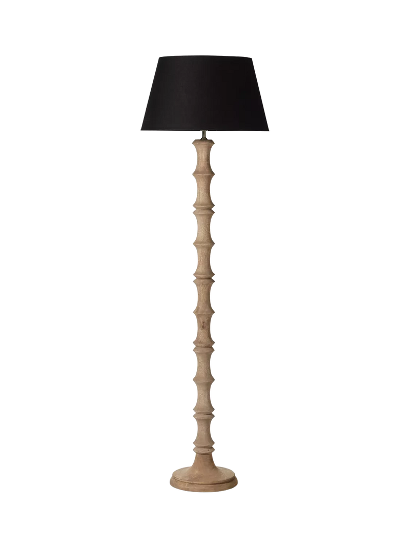 OKA floor lamp base natural mango wood finish British product